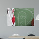 Basketball in chalkboard with play Wall Mural