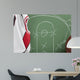 Basketball in chalkboard with play Wall Mural