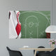 Basketball in chalkboard with play Wall Mural