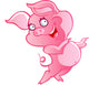 Cute Pink Cartoon Pig Wall Decal