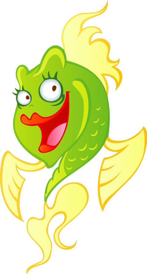 Cute Yellow and Green Wall Decal