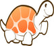 White Turtle with Pink Wall Decal