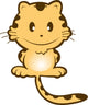Orange Cat with Black Wall Decal