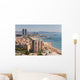 Aerial View at the Beach of Barcelona, Spain. Wall Mural