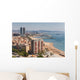 Aerial View at the Beach of Barcelona, Spain. Wall Mural