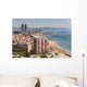 Aerial View at the Beach of Barcelona, Spain. Wall Mural