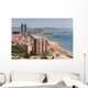 Aerial View at the Beach of Barcelona, Spain. Wall Mural
