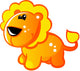 Orange Lion with Yellow Wall Decal