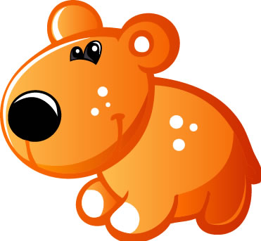 Orange Dog with White Wall Decal