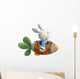 Space Rabbit Rocket-ship Wall Decal