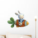Space Rabbit Rocket-ship Wall Decal