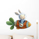 Space Rabbit Rocket-ship Wall Decal