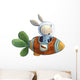 Space Rabbit Rocket-ship Wall Decal