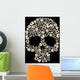 Flowers Ornated Human Skull Vector Wall Mural