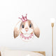 Precious Pink Princess Bunny Wall Decal