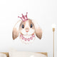 Precious Pink Princess Bunny Wall Decal