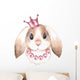 Precious Pink Princess Bunny Wall Decal