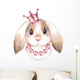 Precious Pink Princess Bunny Wall Decal