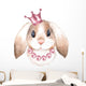 Precious Pink Princess Bunny Wall Decal