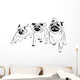 Racing Pugs - Pugs Wall Decal