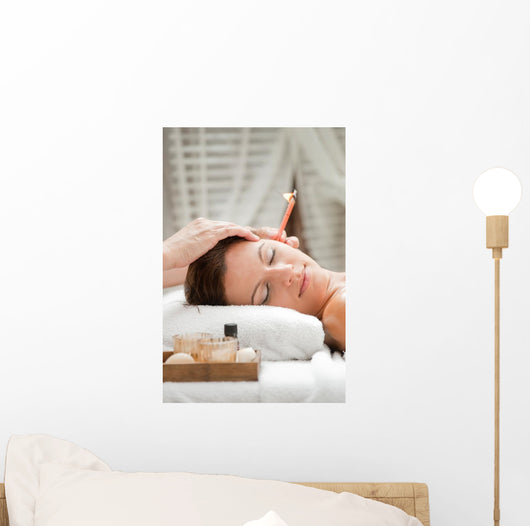 Ear Candling in Spa Wall Mural