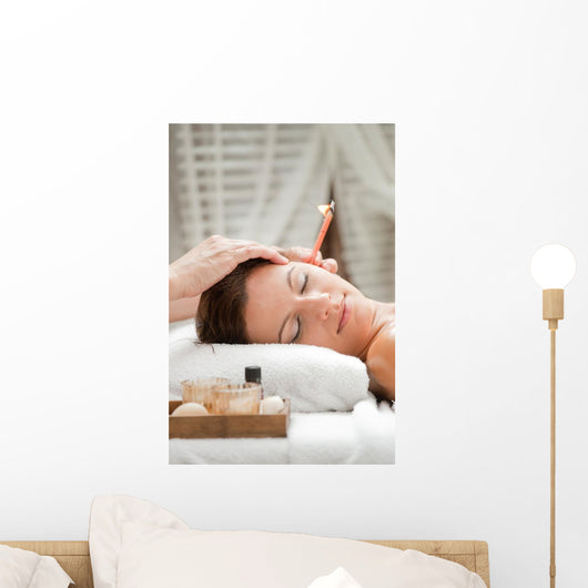 Ear Candling in Spa Wall Mural