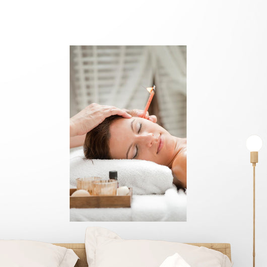 Ear Candling in Spa Wall Mural