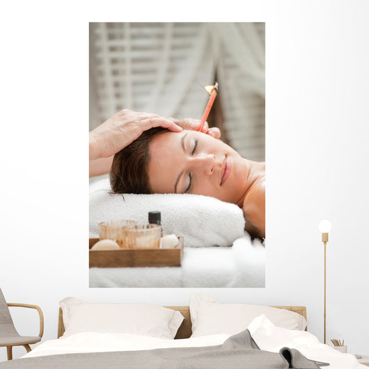 Ear Candling in Spa Wall Mural