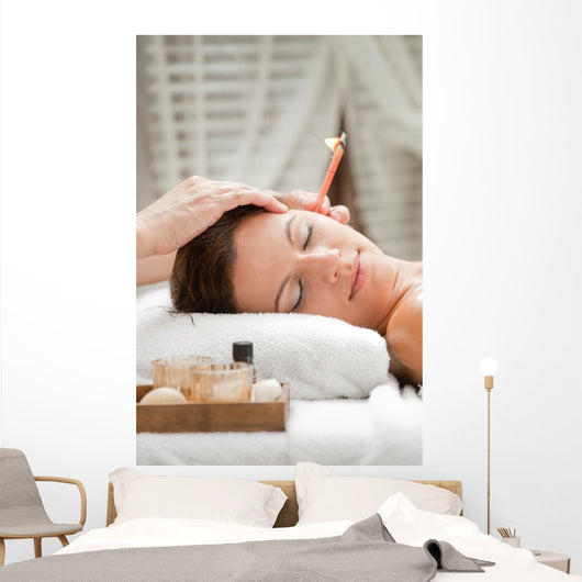 Ear Candling in Spa Wall Mural