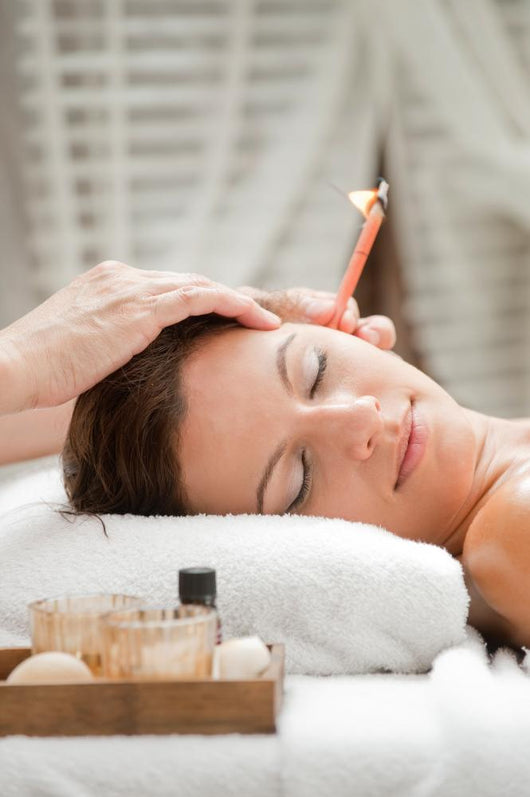 Ear Candling in Spa Wall Mural