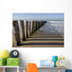Poles stabilize the sand - Berck-sur-Mer Beach Wall Mural