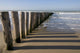 Poles stabilize the sand - Berck-sur-Mer Beach Wall Mural