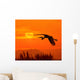 sunset with a bird Wall Mural