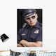 Tough Uniformed Street Cop Wall Decal