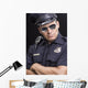 Tough Uniformed Street Cop Wall Decal