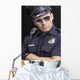 Tough Uniformed Street Cop Wall Decal