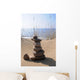 stone tower beach meditation relax sand Wall Mural