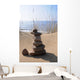 stone tower beach meditation relax sand Wall Mural