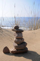 stone tower beach meditation relax sand Wall Mural