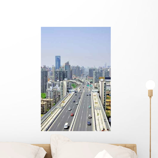 China Shanghai Puxi Skyline Wall Decal