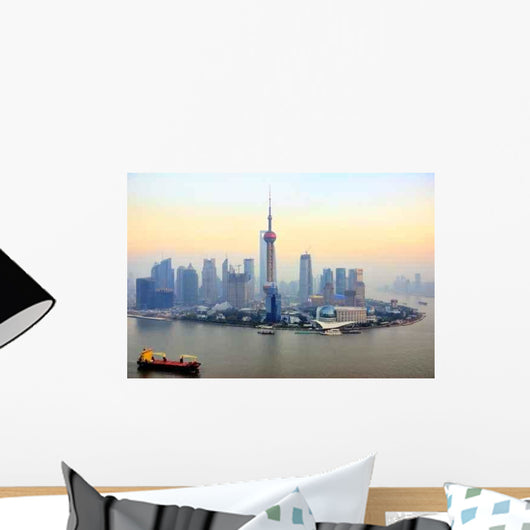 China Shanghai Pudong Skyline Wall Decal