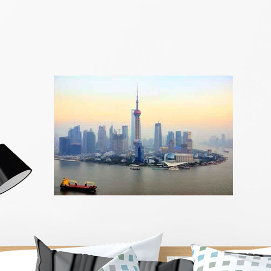 China Shanghai Pudong Skyline Wall Decal