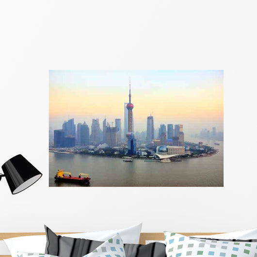 China Shanghai Pudong Skyline Wall Decal