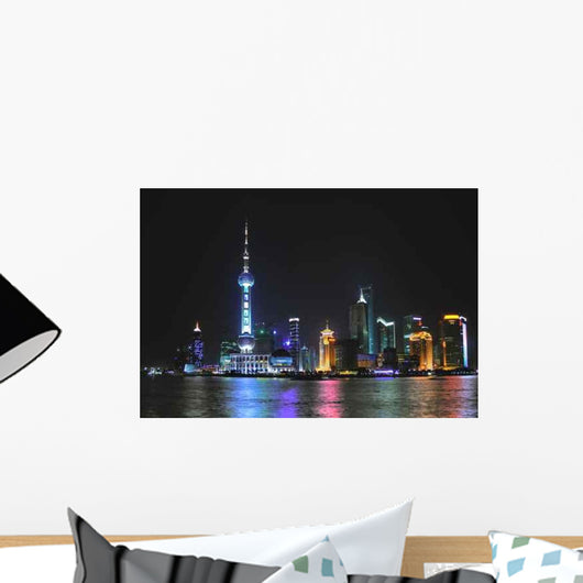 China Shanghai Pudong Night Wall Decal