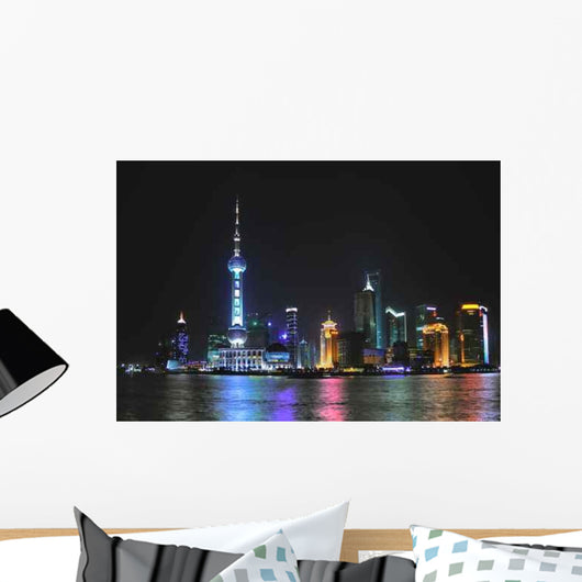 China Shanghai Pudong Night Wall Decal