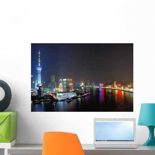 China Shanghai Huangpu River Wall Decal Design 1