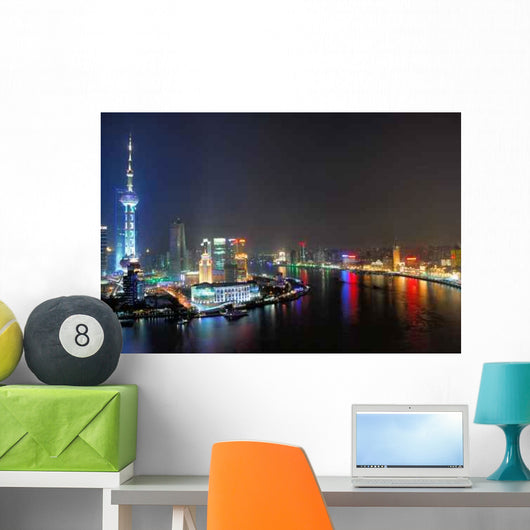 China Shanghai Huangpu River Wall Decal Design 1