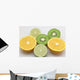 Lime Orange and Kiwi Wall Mural