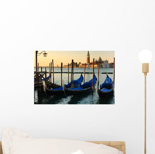 Gondolas and Church Venice Wall Decal