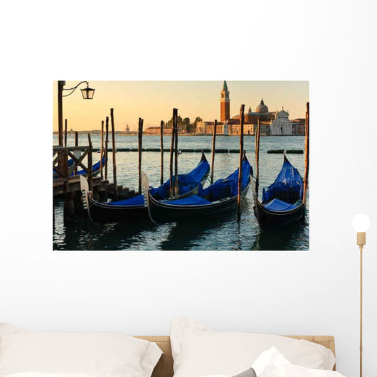 Gondolas and Church Venice Wall Decal
